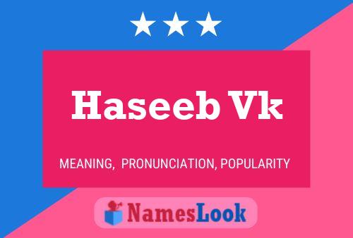 Haseeb Vk Name Poster