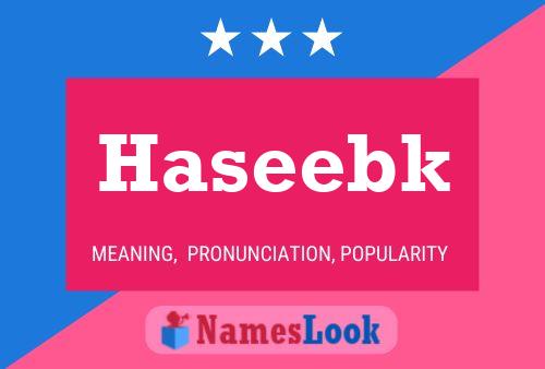 Haseebk Name Poster