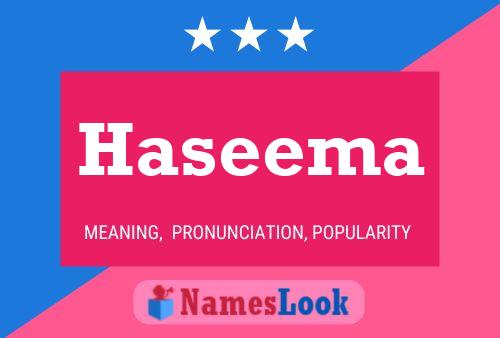 Haseema Name Poster