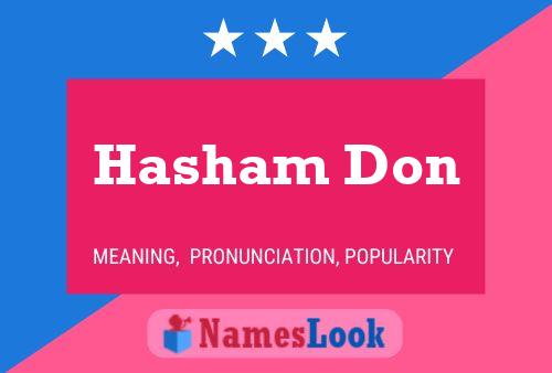 Hasham Don Name Poster