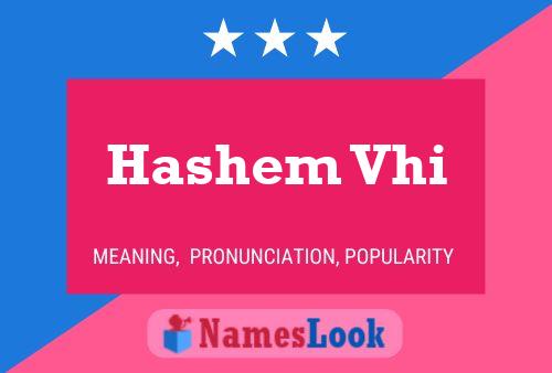 Hashem Vhi Name Poster