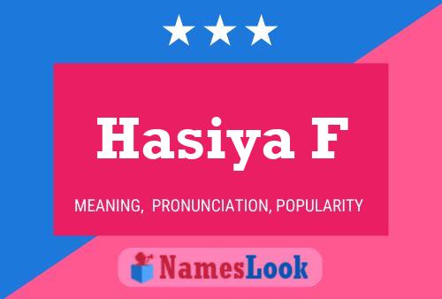 Hasiya F Name Poster