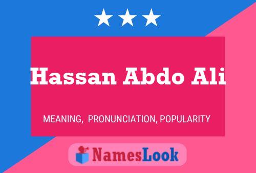 Hassan Abdo Ali Name Poster