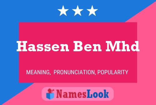 Hassen Ben Mhd Name Poster