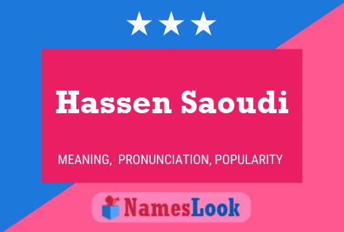 Hassen Saoudi Name Poster