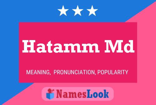 Hatamm Md Name Poster