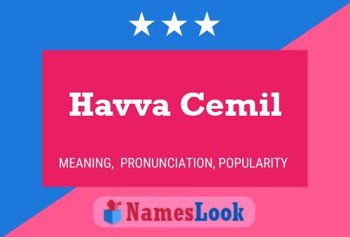 Havva Cemil Name Poster