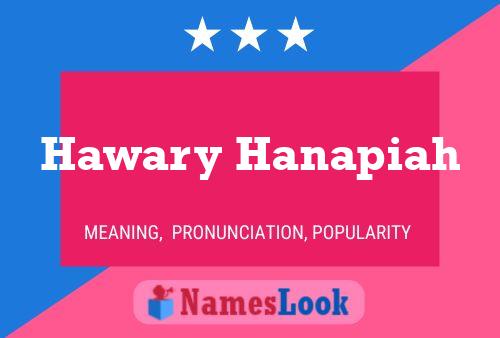 Hawary Hanapiah Name Poster