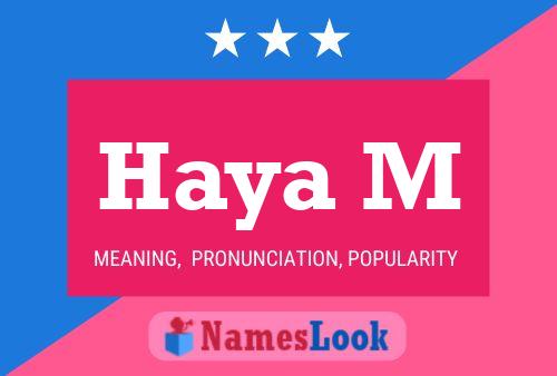 Haya M Name Poster