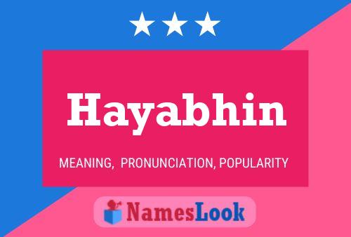 Hayabhin Name Poster