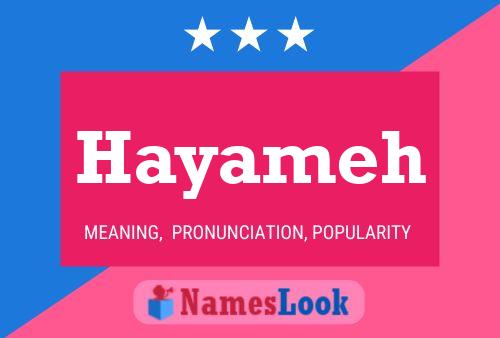 Hayameh Name Poster