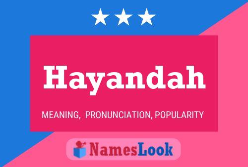 Hayandah Name Poster