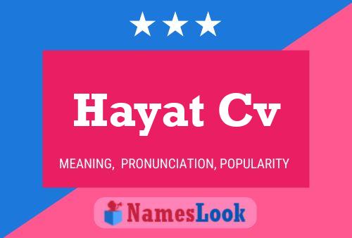 Hayat Cv Name Poster