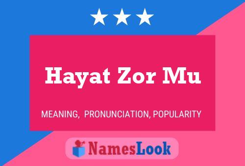 Hayat Zor Mu Name Poster