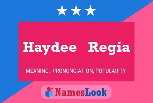 Haydee   Regia Name Poster