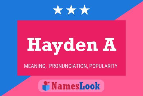 Hayden A Name Poster