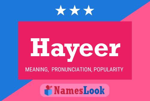 Hayeer Name Poster