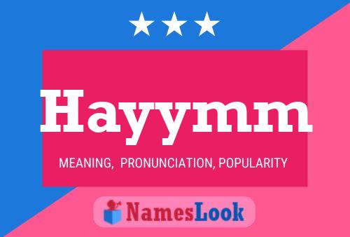 Hayymm Name Poster