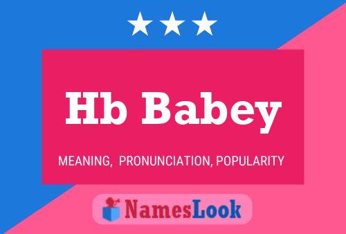 Hb Babey Name Poster