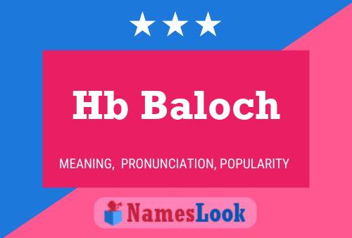 Hb Baloch Name Poster