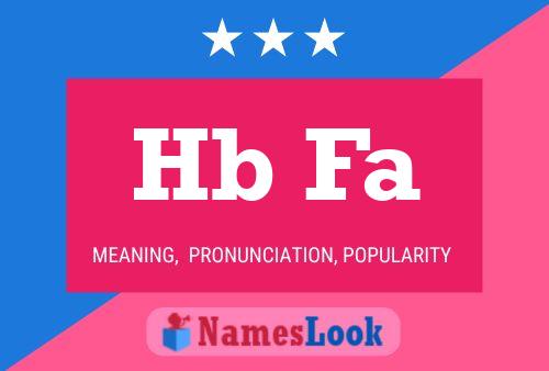 Hb Fa Name Poster