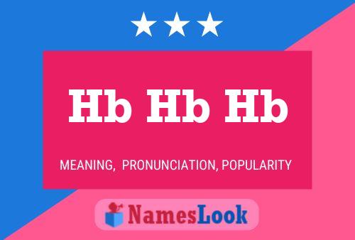 Hb Hb Hb Name Poster