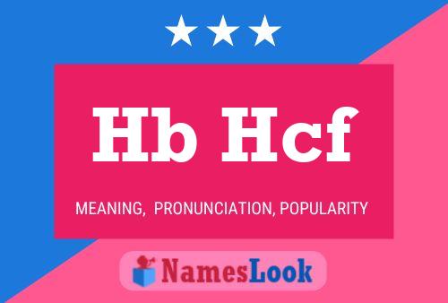 Hb Hcf Name Poster