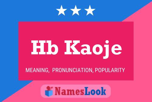 Hb Kaoje Name Poster