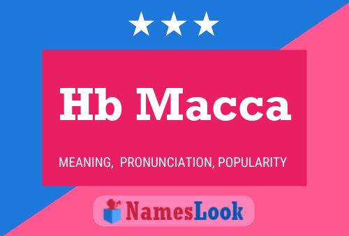 Hb Macca Name Poster