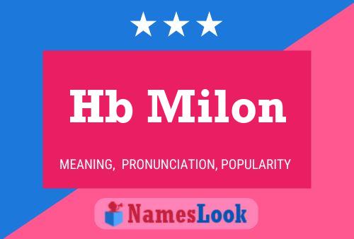 Hb Milon Name Poster