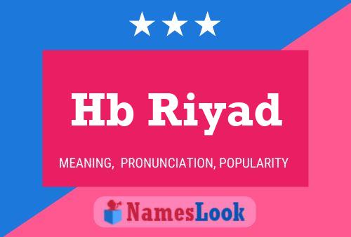 Hb Riyad Name Poster