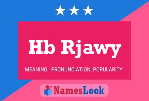 Hb Rjawy Name Poster