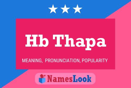 Hb Thapa Name Poster