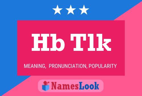 Hb Tlk Name Poster