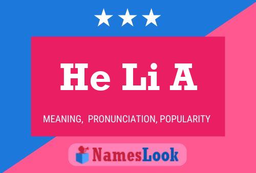 He Li A Name Poster