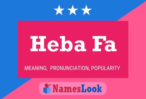 Heba Fa Name Poster