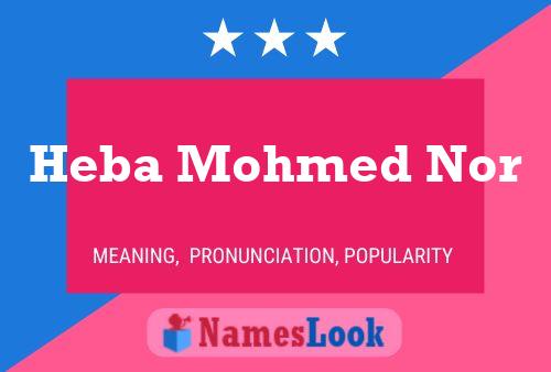 Heba Mohmed Nor Name Poster