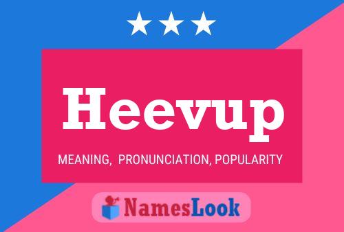 Heevup Name Poster