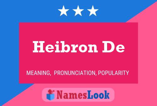 Heibron De Name Poster