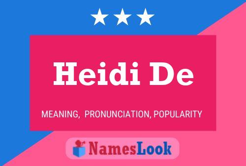 Heidi De Name Poster