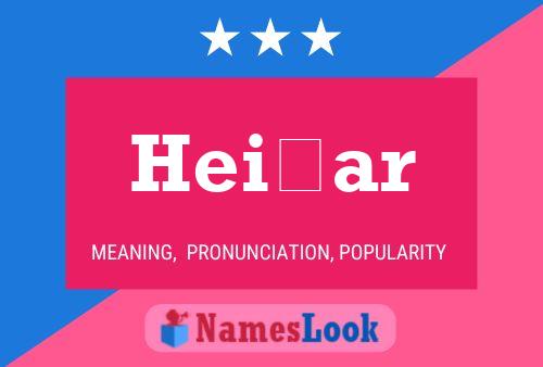 Heiðar Name Poster