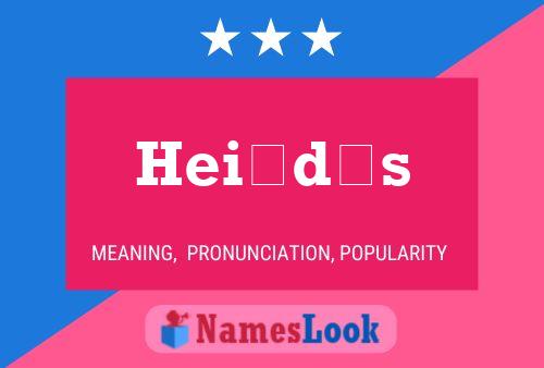 Heiðdís Name Poster