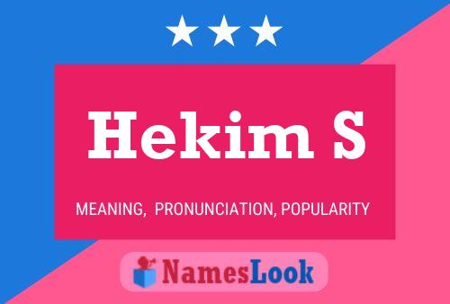 Hekim S Name Poster