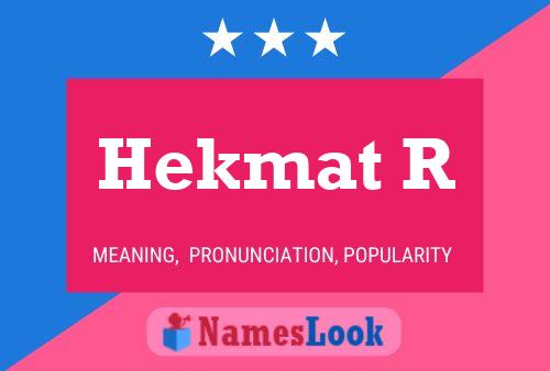 Hekmat R Name Poster