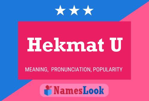 Hekmat U Name Poster