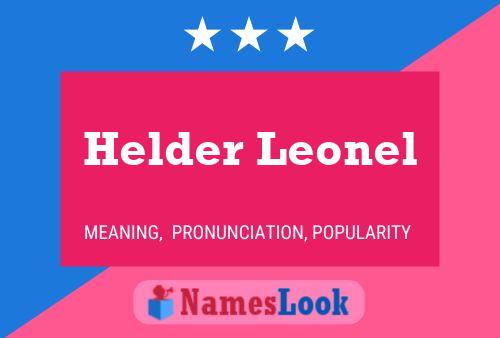 Helder Leonel Name Poster