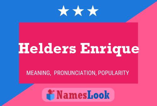 Helders Enrique Name Poster