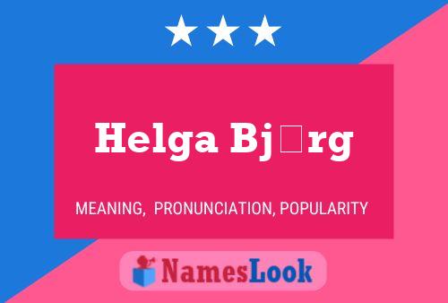 Helga Björg Name Poster