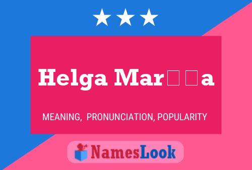 Helga María Name Poster