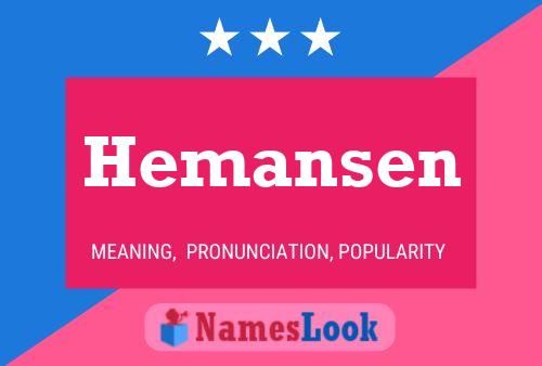 Hemansen Name Poster